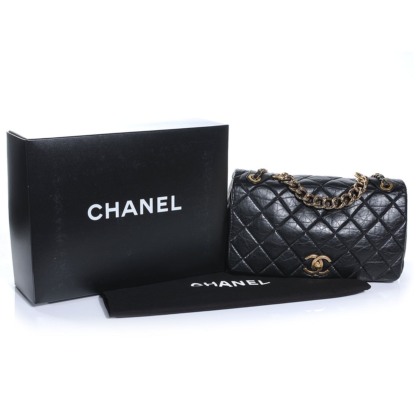 Quilted Medium Pondichery Flap Black
