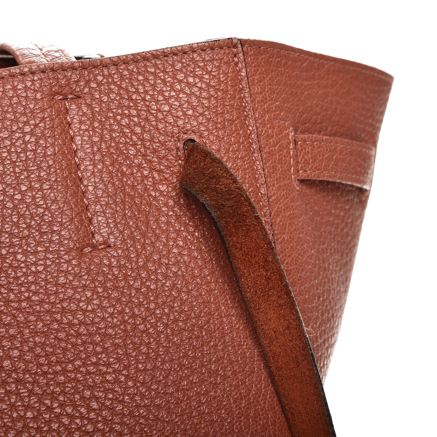 Celine Soft Grained Calfskin Small Belt Cabas Phantom Brick 12 of 16