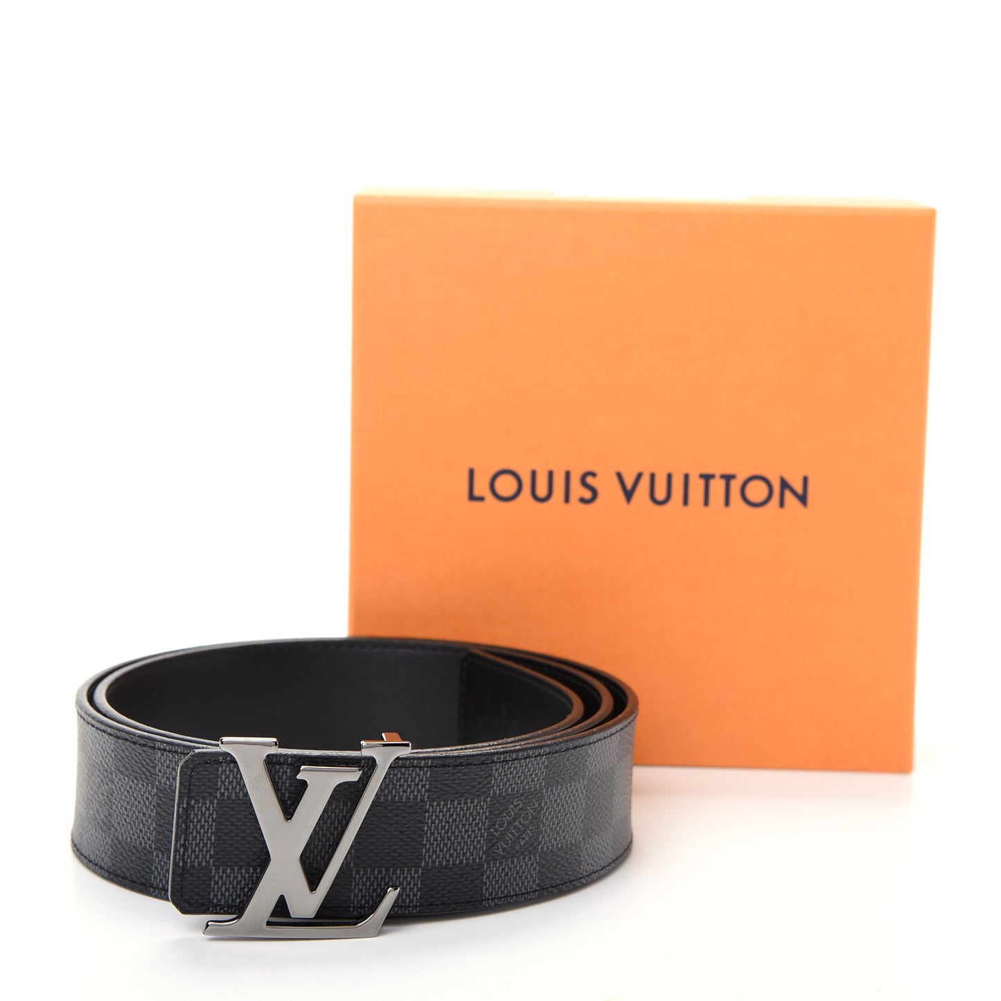 Damier Graphite 40mm LV Initiales Belt 90 36