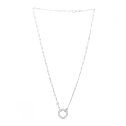 Cartier 18K White Gold 2 Diamond LOVE Necklace 3 of 5