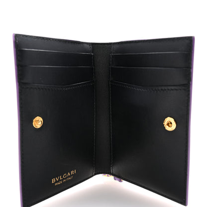 Bulgari Patent Calfskin Serpenti Forever Card Case Purple 3 of 6