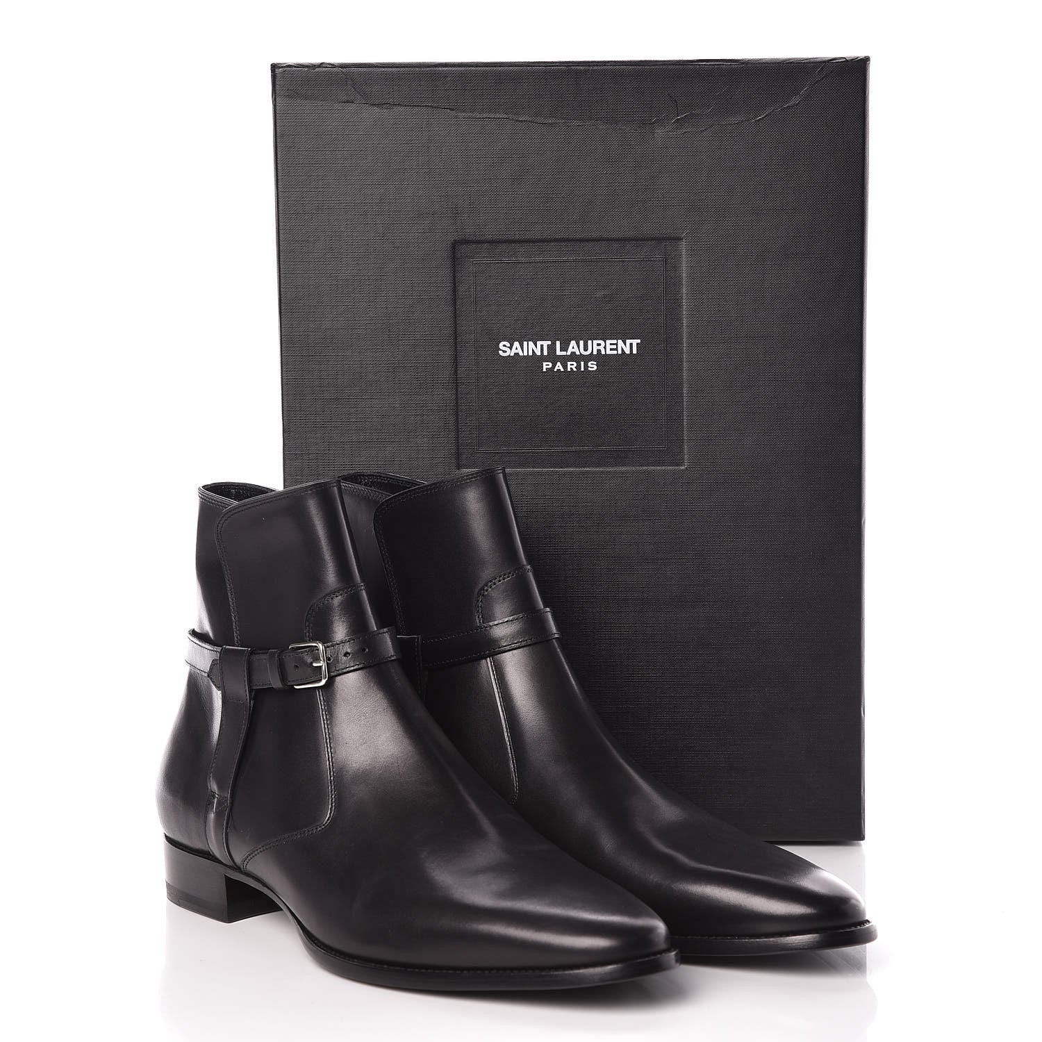 Saint Laurent Calfskin Mens Ankle Boots 42 Black 8 of 8