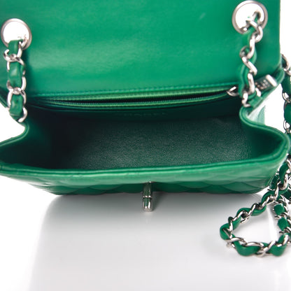 Chanel Lambskin Quilted Mini Square Flap Green 7 of 8