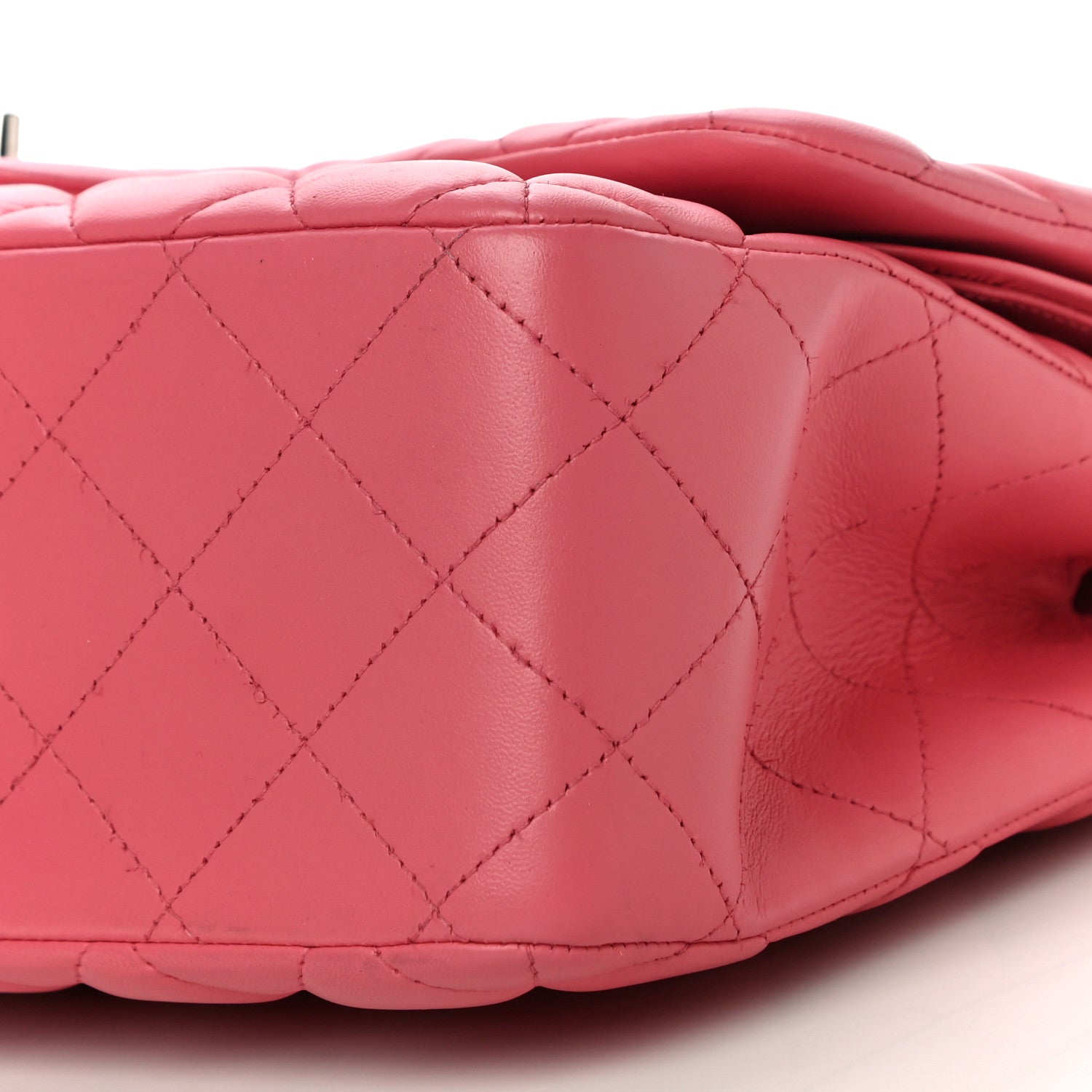 Chanel Lambskin Quilted Jumbo Double Flap Pink 10 of 12