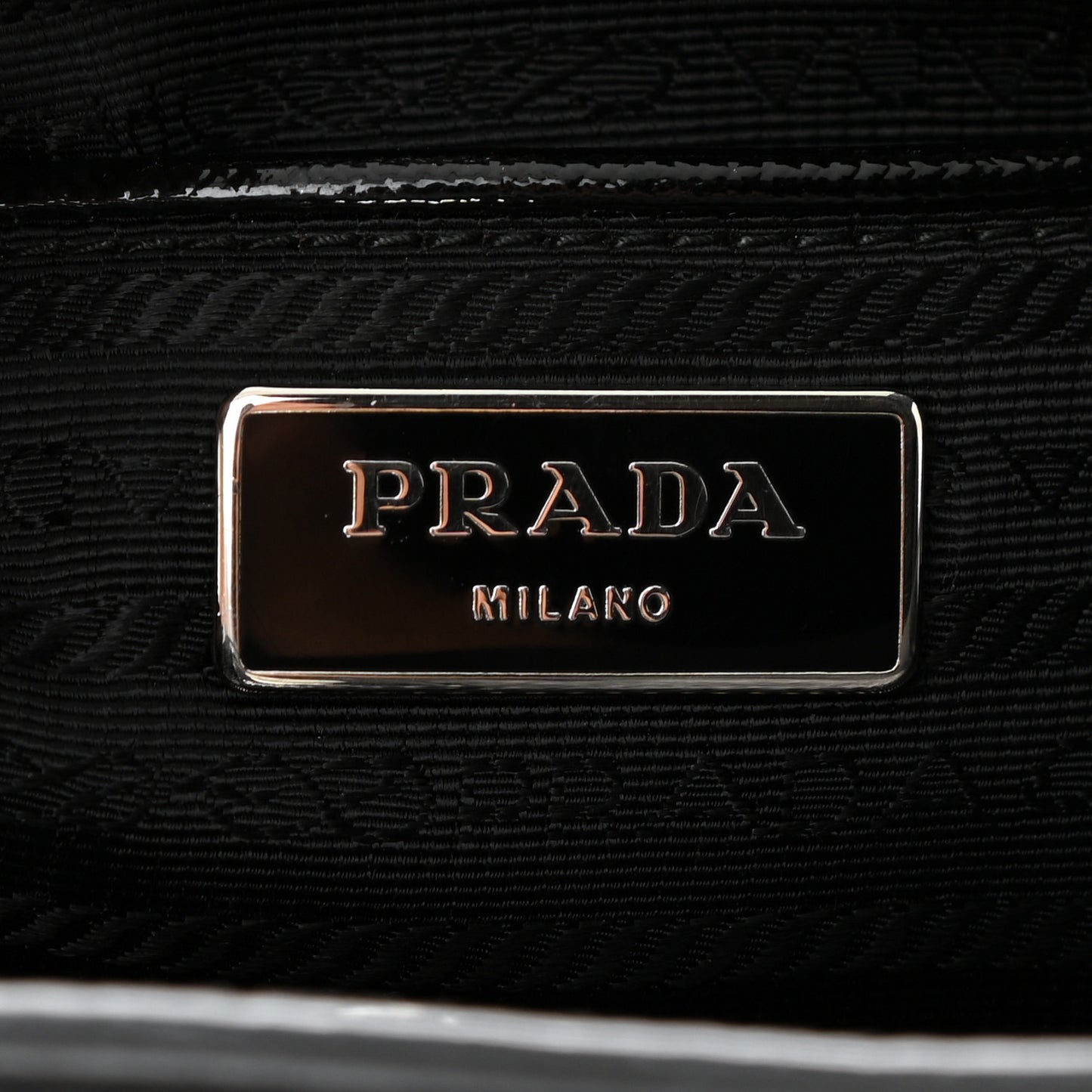 Saffiano Vernice Crystal Bag Black