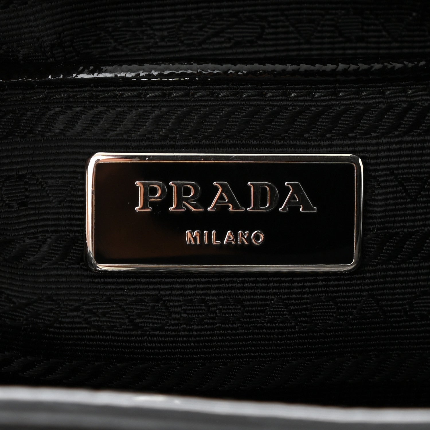 Prada Saffiano Vernice Crystal Bag Black 6 of 8