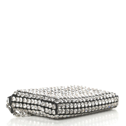 Alexander Wang Mesh Crystal Rhinestone Nano Heiress Shoulder Bag Black Silver 4 of 11