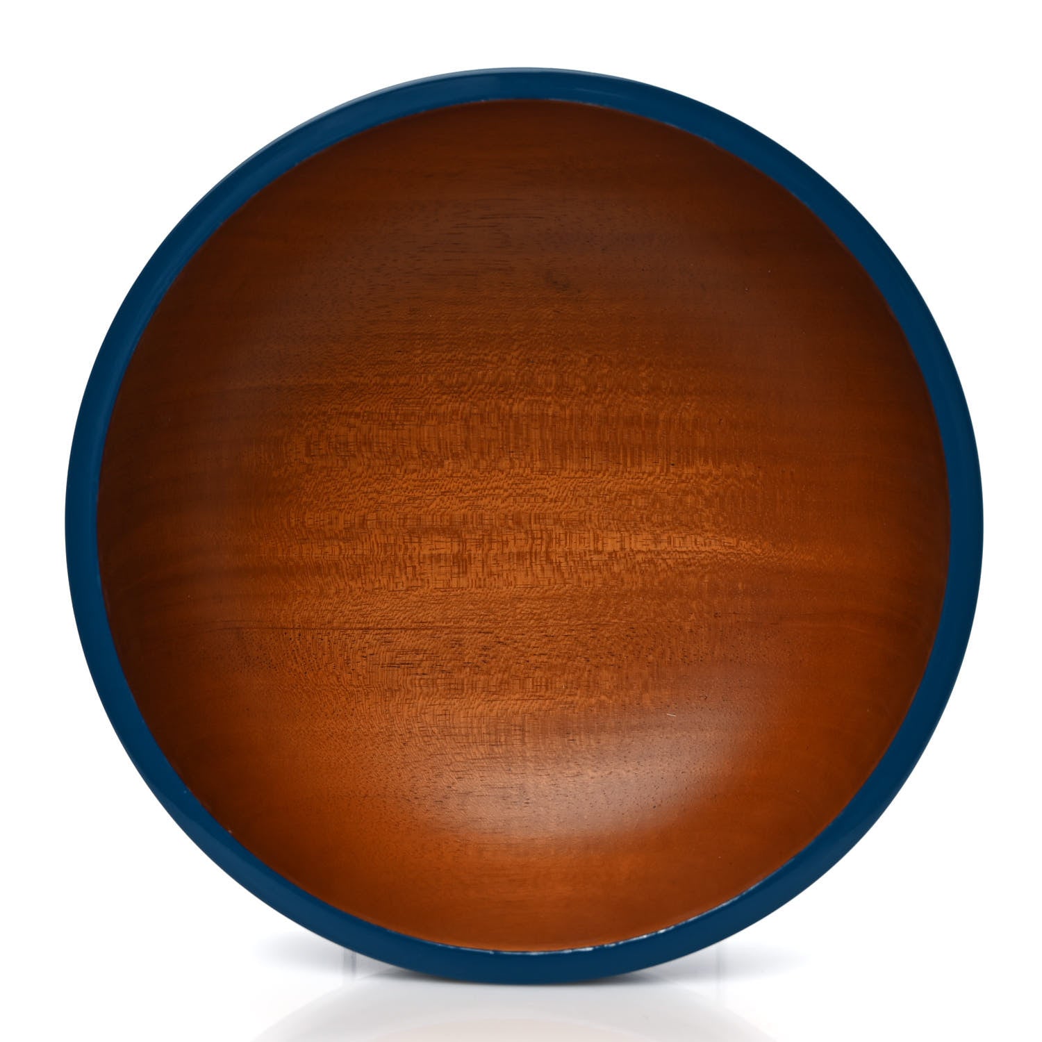 Hermes Lacquered Mahogany Mini Bridle Celebes Box Bleu Luzien 2 of 8