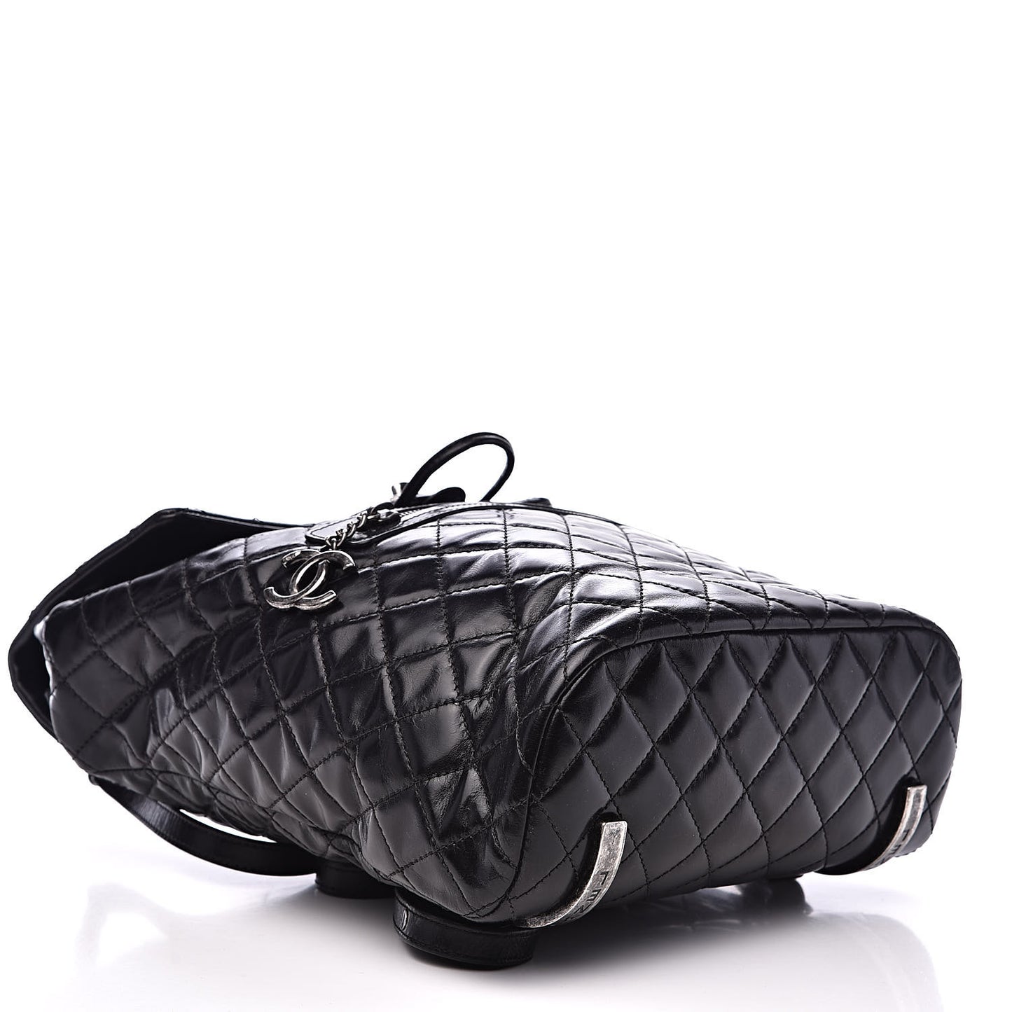Calfskin Quilted Large Salzburg Mountain Backpack Black