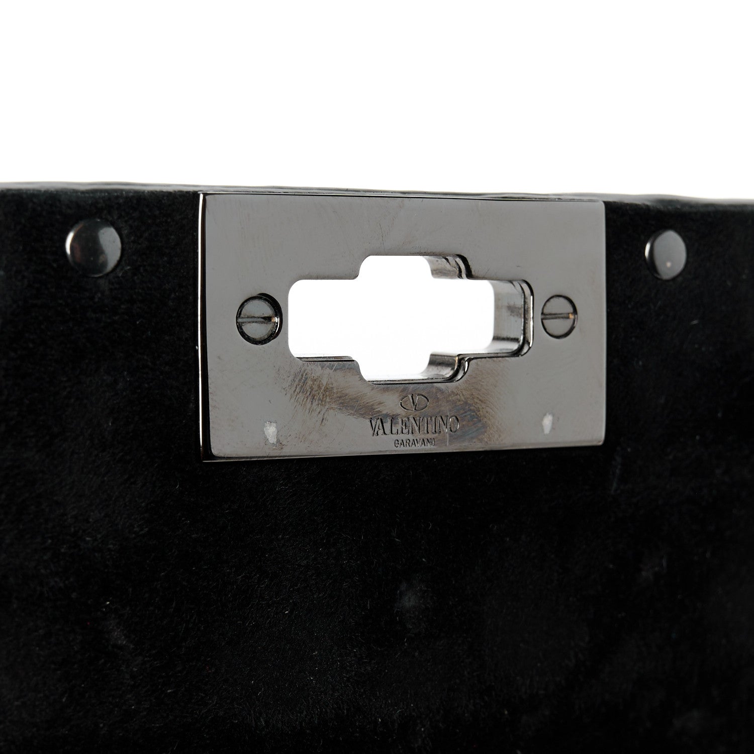 Valentino Garavani Craquele Nappa Small Rockstud Spike Shoulder Bag Black 7 of 10