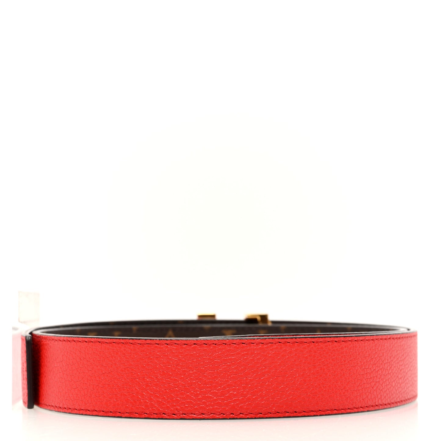 Calfskin Monogram LV Initiales Reversible Belt 90 36 Red