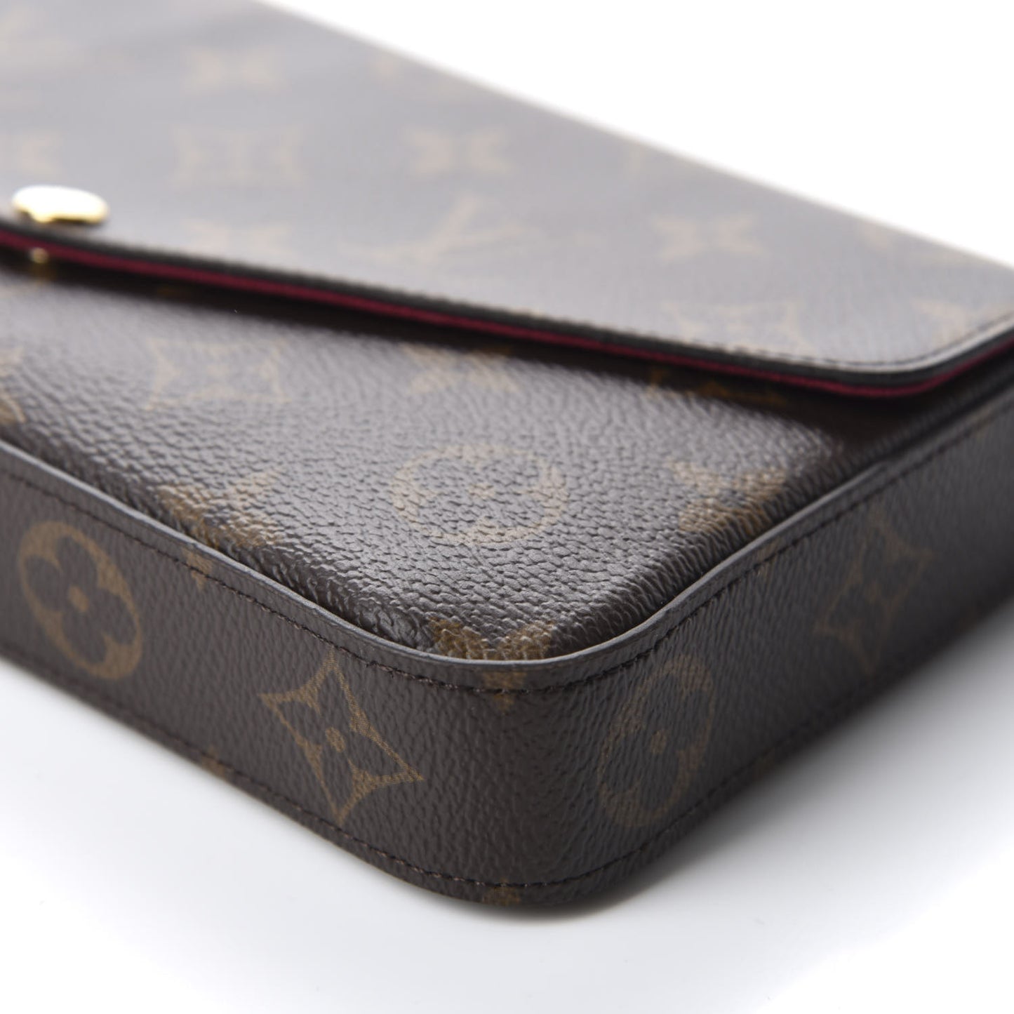 Monogram Pochette Felicie Chain Wallet Fuchsia