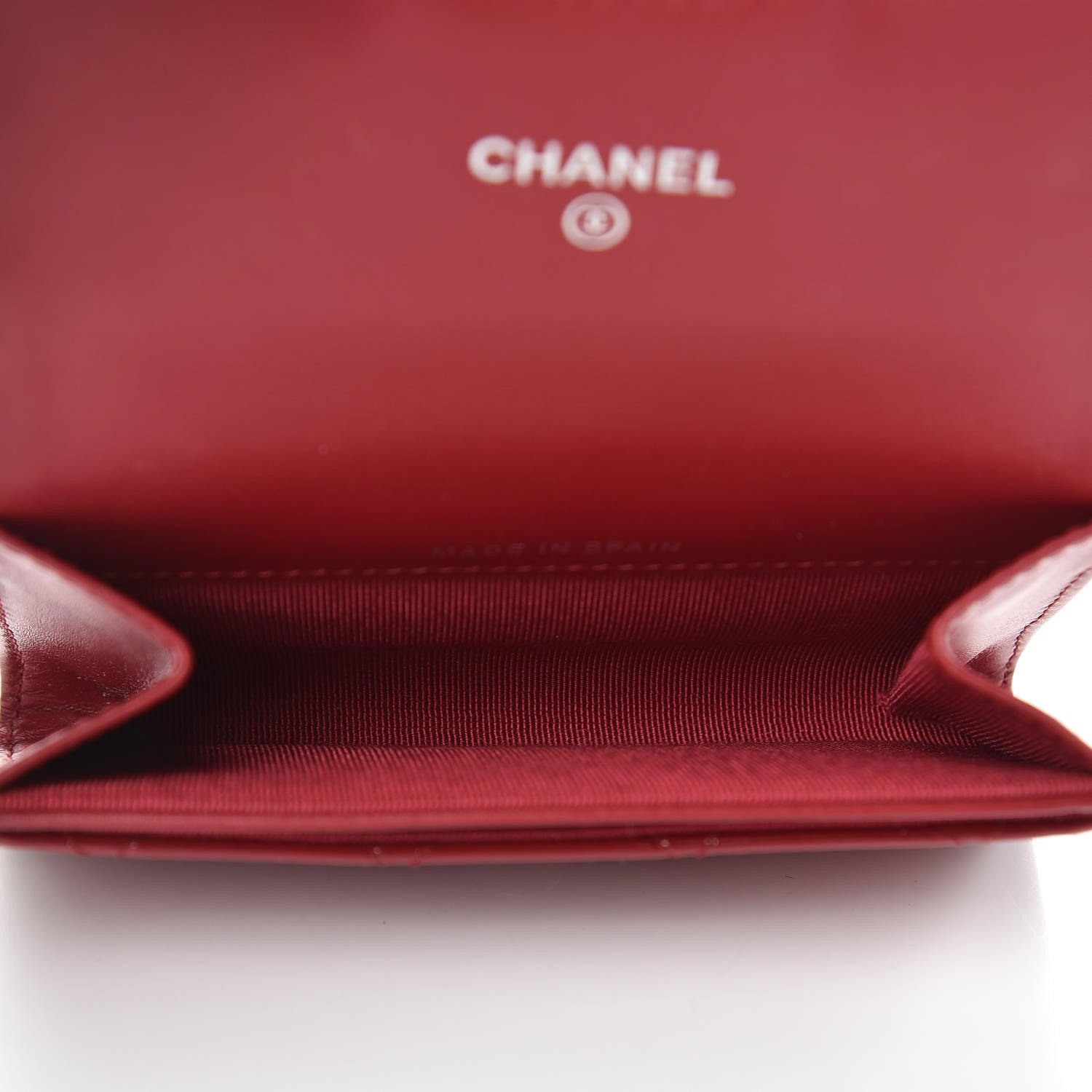 Chanel Patent Quilted Card Holder Red 5 of 8