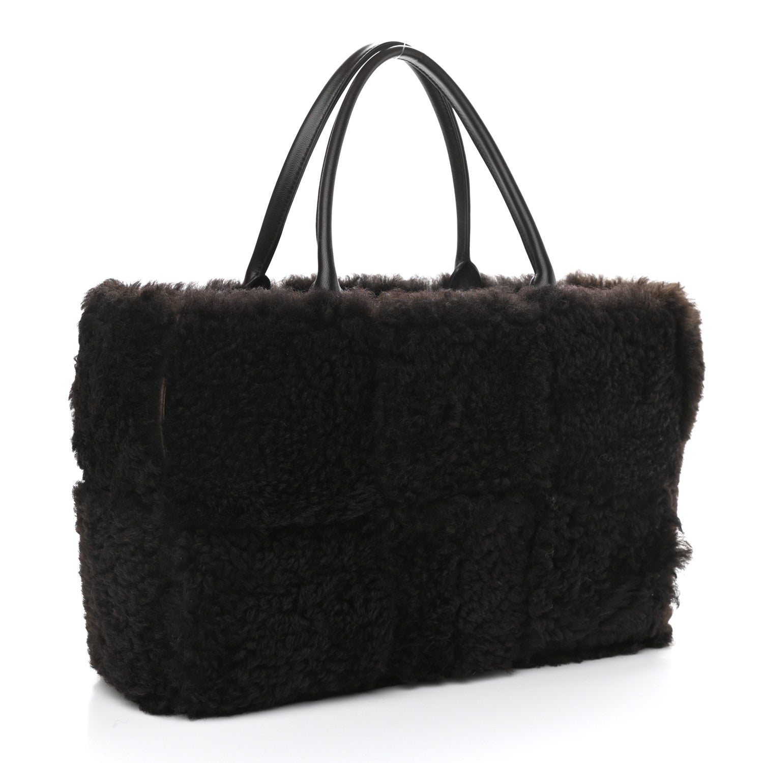 Bottega Veneta Shearling Intrecciato Arco Tote Fondant 4 of 10