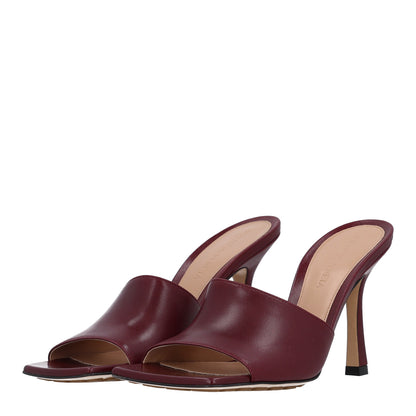 Bottega Veneta Lambskin Stretch Mule Sandals 35 Barolo 5 of 10