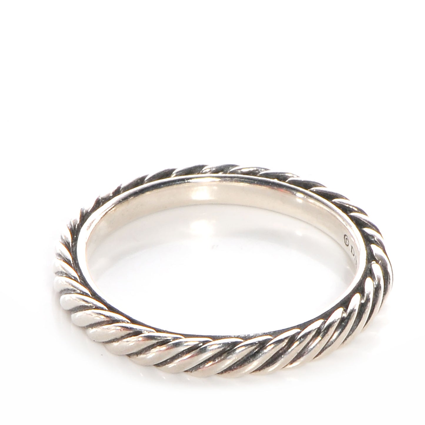 Sterling Silver Cable Classics Band Ring 52 6