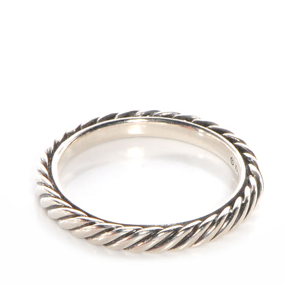 David Yurman Sterling Silver Cable Classics Band Ring 52 6 1 of 4