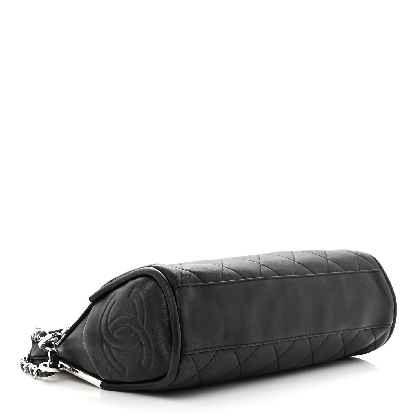 Lambskin Stitched Medium Ultimate Soft Tote Black