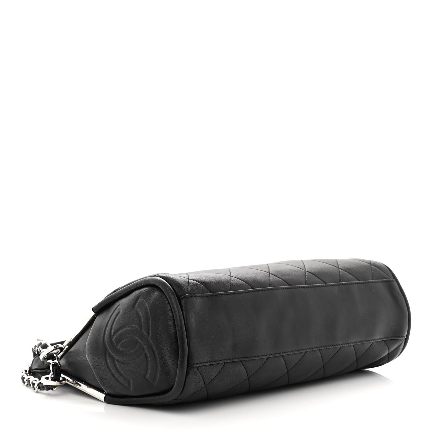 Chanel Lambskin Stitched Medium Ultimate Soft Tote Black 4 of 11