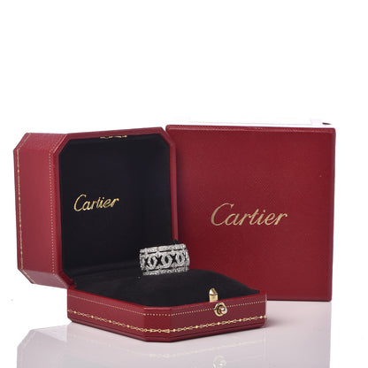 Cartier 18K White Gold Diamond Entrelaces Ring 53 6.25 6 of 6