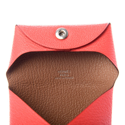 Hermes Chevre Mysore Bastia Verso Coin Purse Rose Texas Quebracho 6 of 6