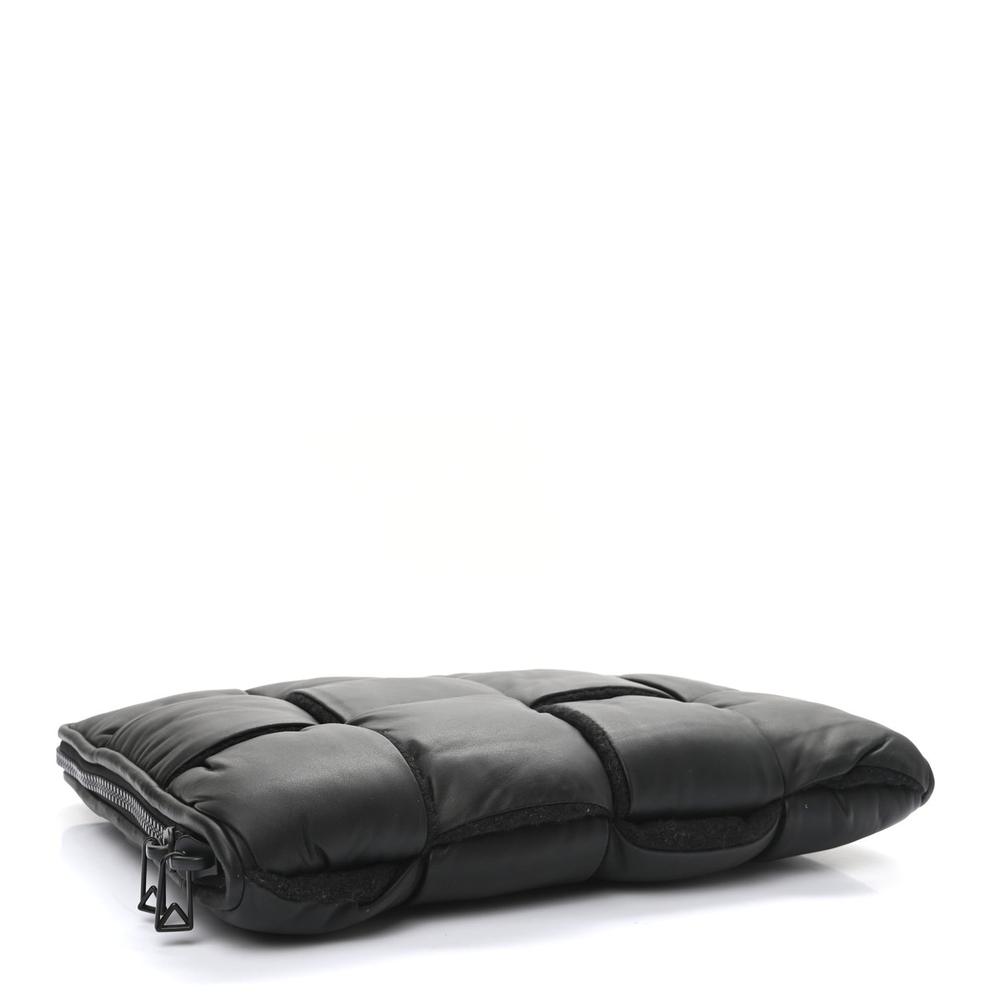 Calfskin Maxi Intrecciato Puffy Laptop Pouch Black