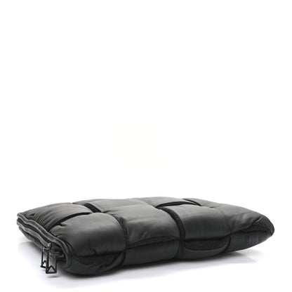 Bottega Veneta Calfskin Maxi Intrecciato Puffy Laptop Pouch Black 4 of 7