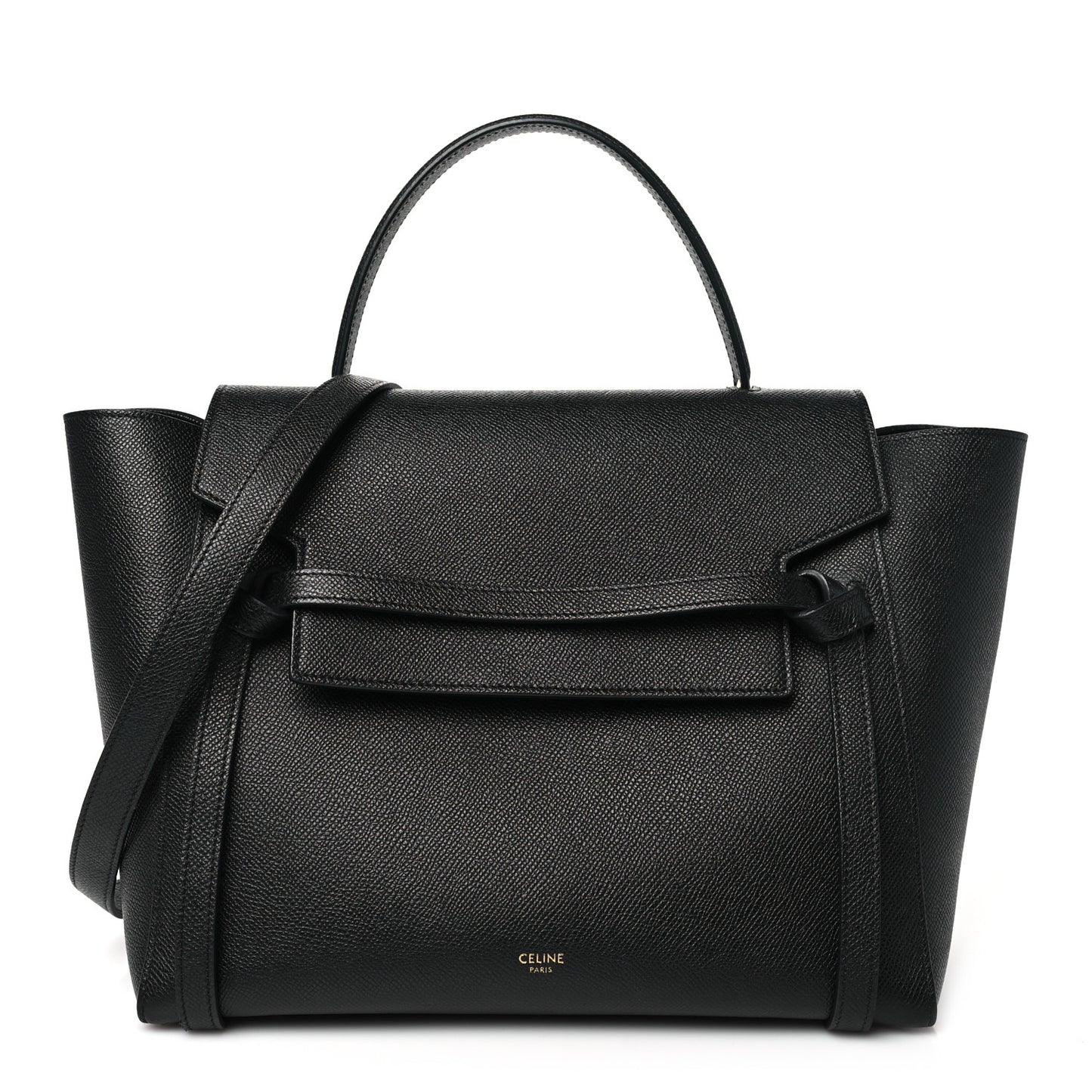 Grained Calfskin Mini Belt Bag Black