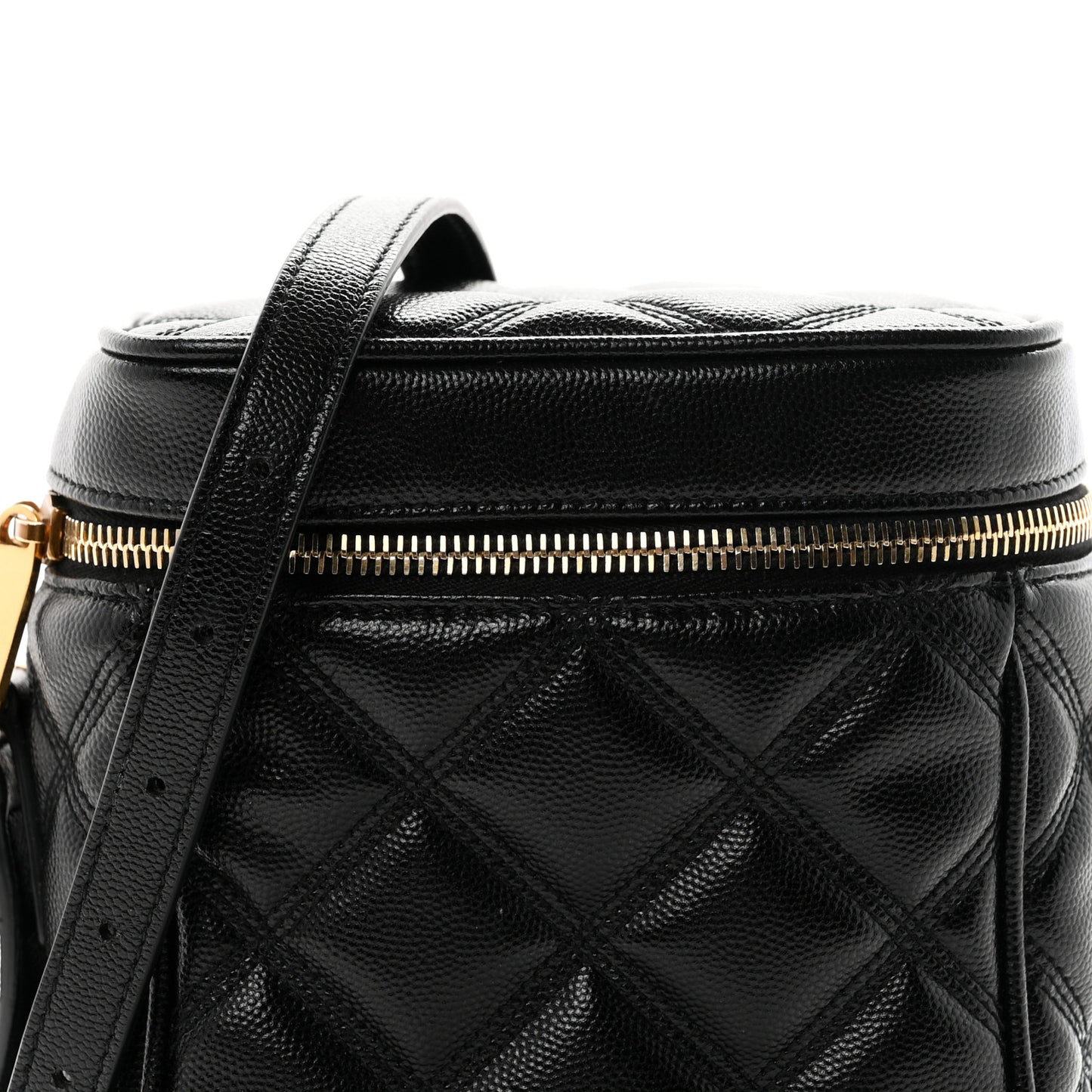 Grain de Poudre Quilted 80's Vanity Bag Black