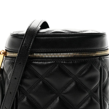 Saint Laurent Grain de Poudre Quilted 80's Vanity Bag Black 8 of 10