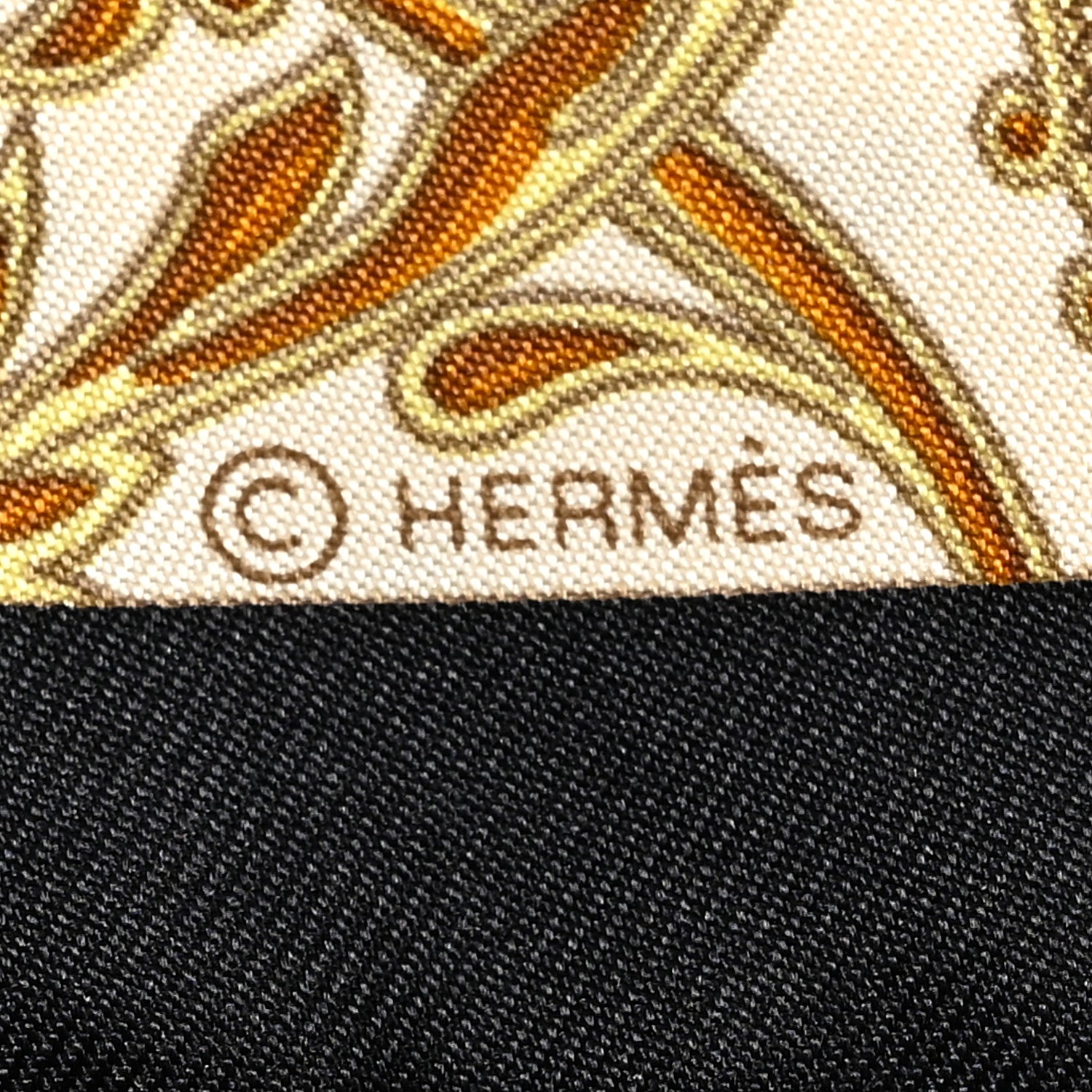 Hermes Silk Poste et Cavalerie Detail Scarf 45 Black White Mordore 4 of 5