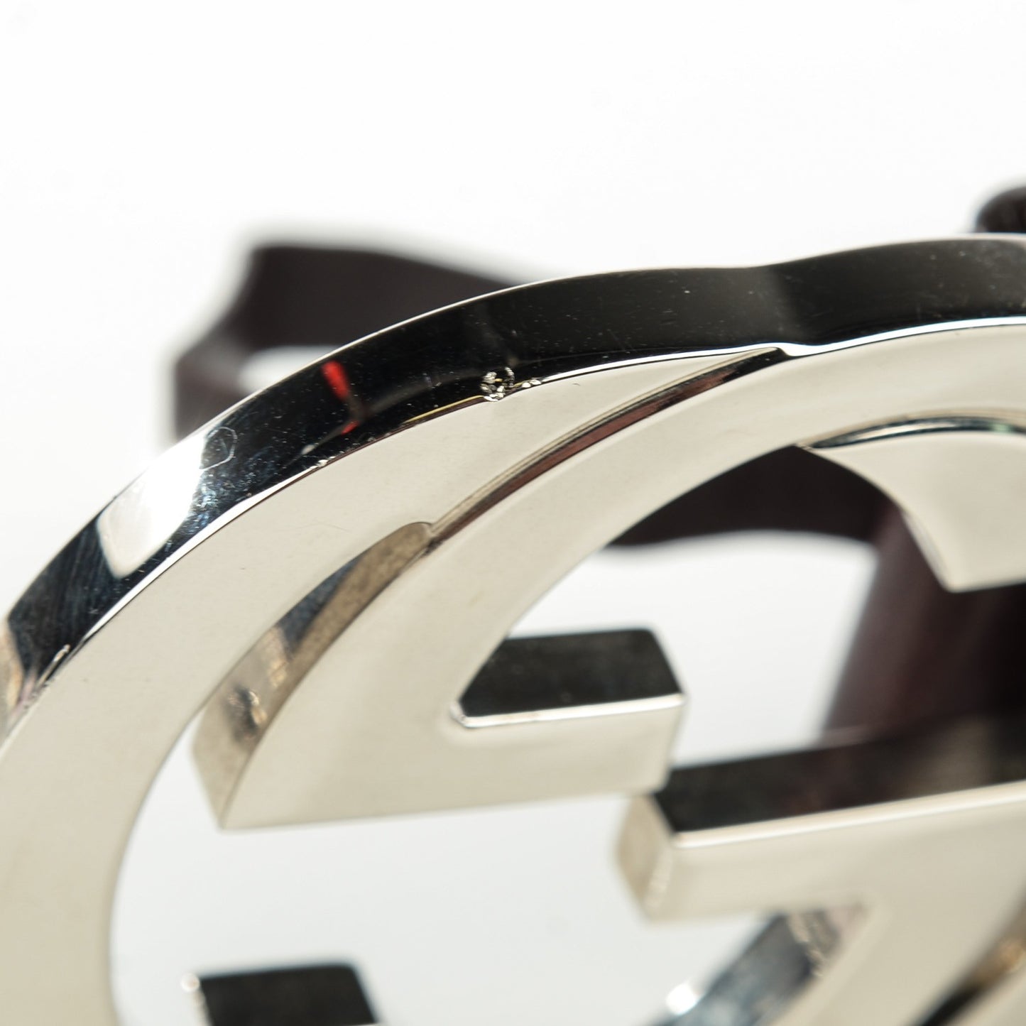 Calfskin Interlocking G Belt 75 30 Dark Brown