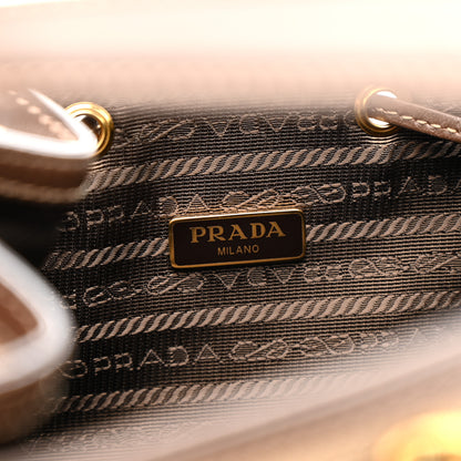 Prada Jacquard Logo Mini Bucket Crossbody Bag Corda Bruciato 6 of 10