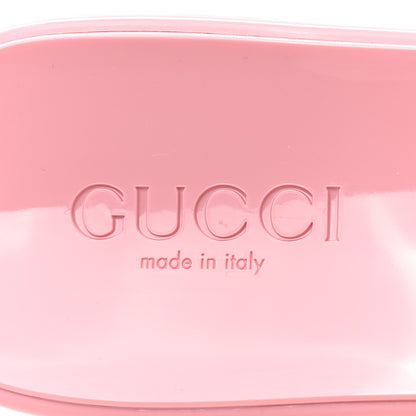 Gucci Rubber Gucci Logo Womens Platform 20/60mm Slide Sandals 40 Wild Rose 7 of 9