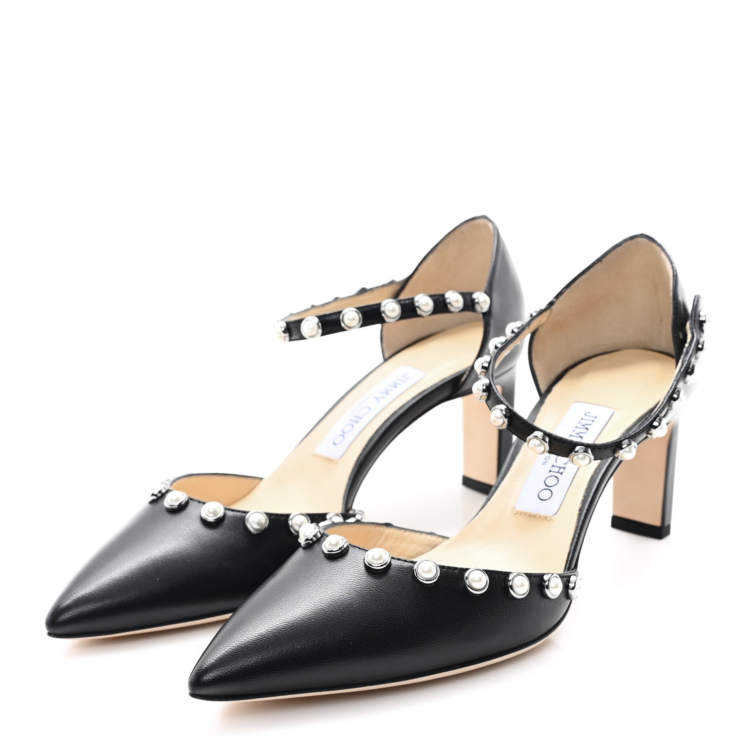 Jimmy Choo Nappa Pearl Leema 65 Pumps 37 Black 4 of 9