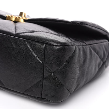 Chanel Goatskin Quilted Medium 19 Flap Black 10 of 11
