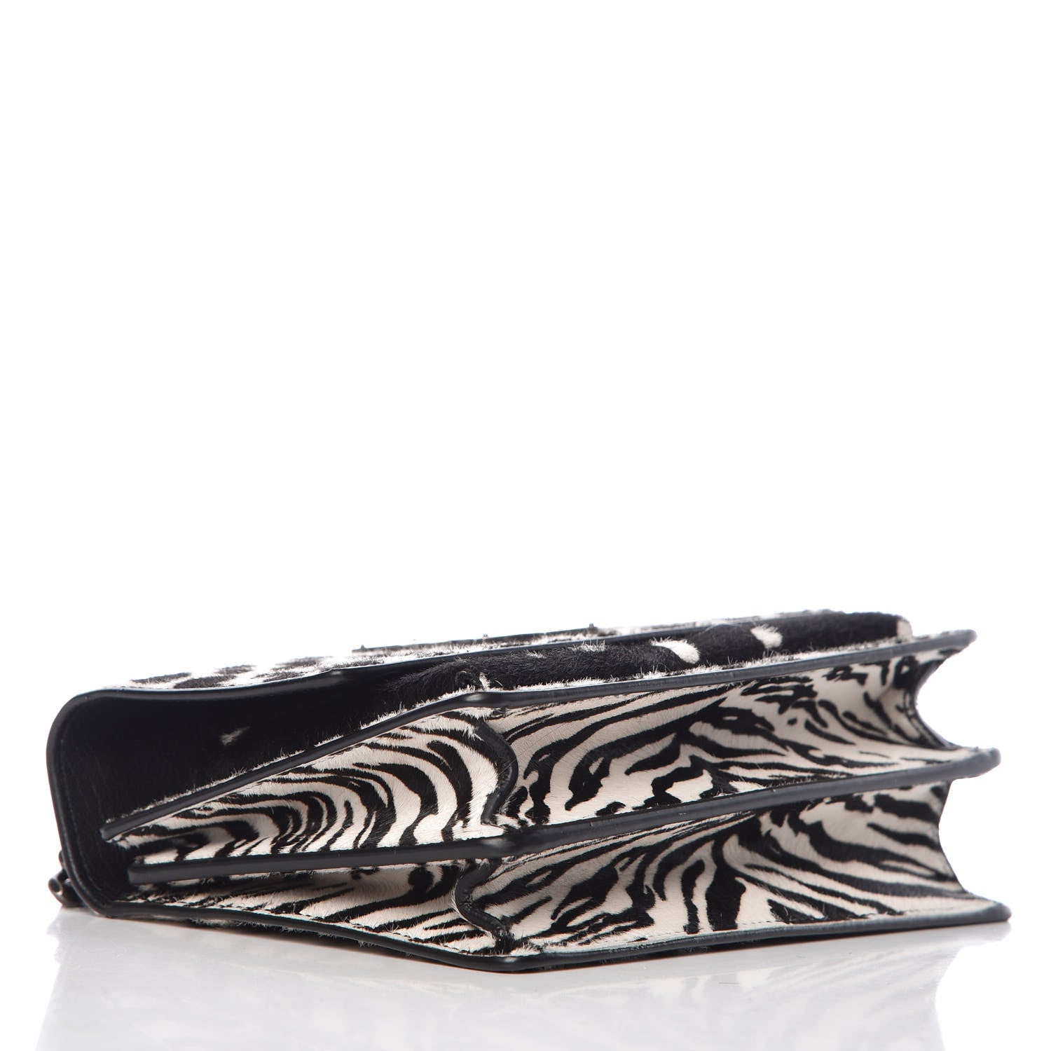 Saint Laurent Calf Hair Animal Print Small Monogram Sunset Shoulder Bag 4 of 8