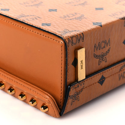 MCM Visetos Small Berlin Crossbody Cognac 10 of 11