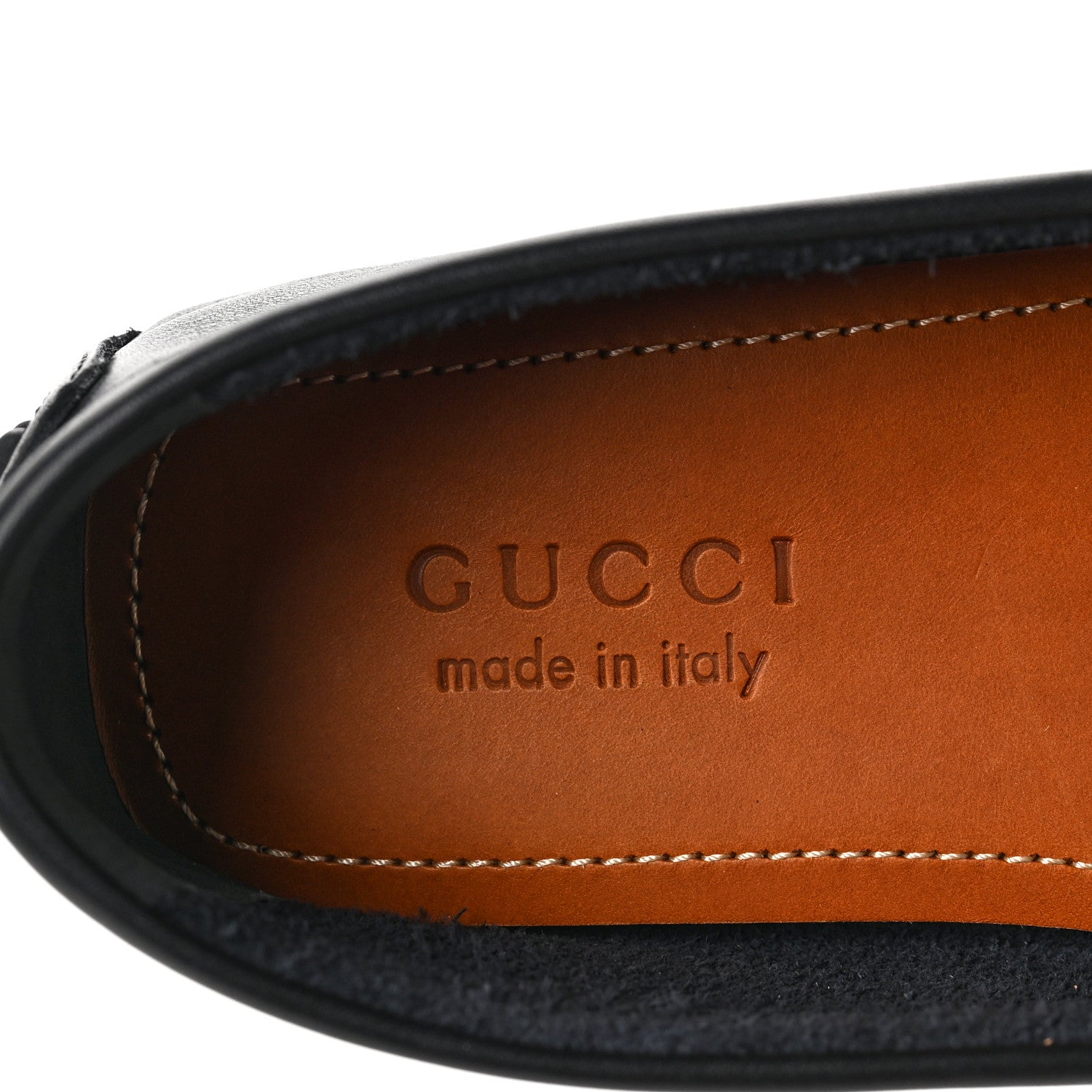 Gucci Soft Clove Calfskin Monochrome Mens Interlocking G Driver Loafers 9 Black 8 of 8
