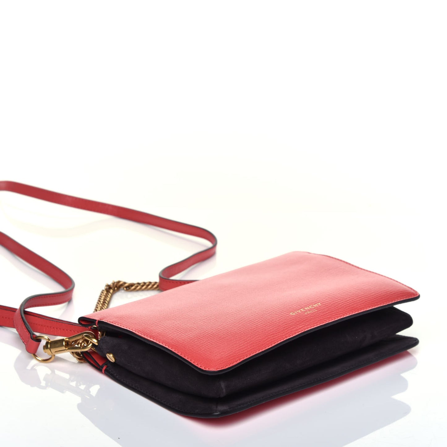 Goatskin Suede Cross 3 Crossbody Bag Pink Grey