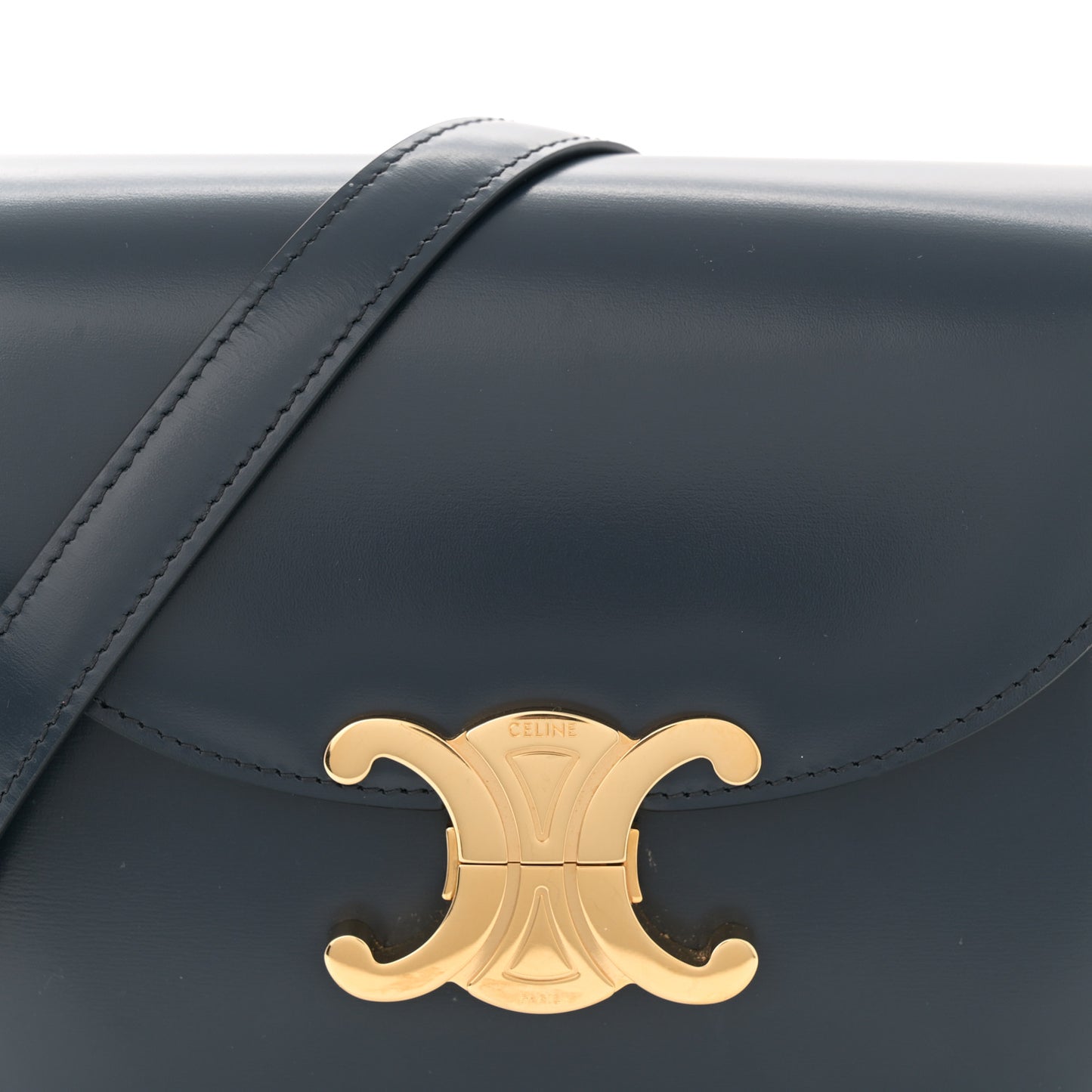 Shiny Calfskin Teen Besace Navy Blue
