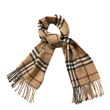 Burberry Cashmere Vintage Check Fringe Scarf 1 of 3