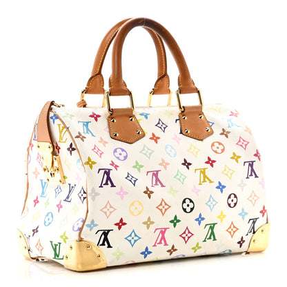 Louis Vuitton Monogram Multicolor Speedy 30 White 3 of 11