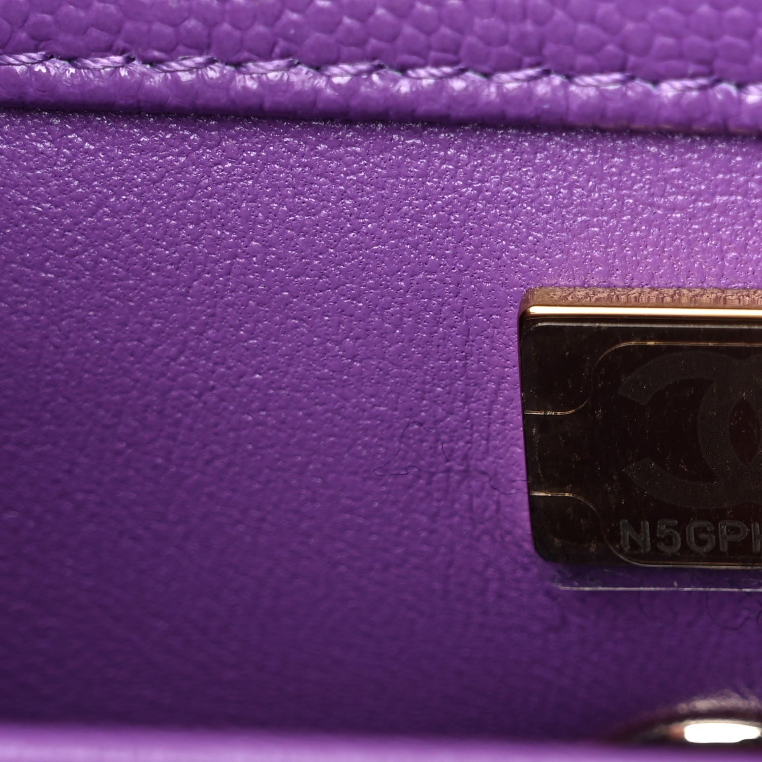 Chanel Caviar Quilted Extra Mini Coco Handle Flap Purple 7 of 10