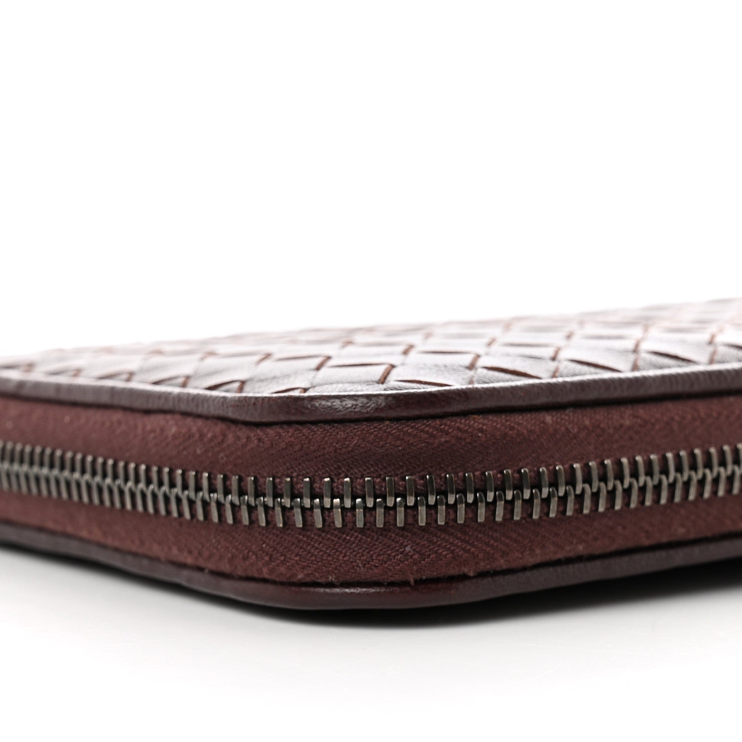 Bottega Veneta Nappa Intrecciato Zip Around Wallet Aubergine 10 of 11