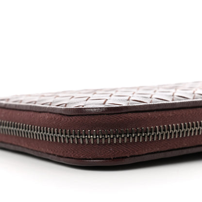 Bottega Veneta Nappa Intrecciato Zip Around Wallet Aubergine 10 of 11