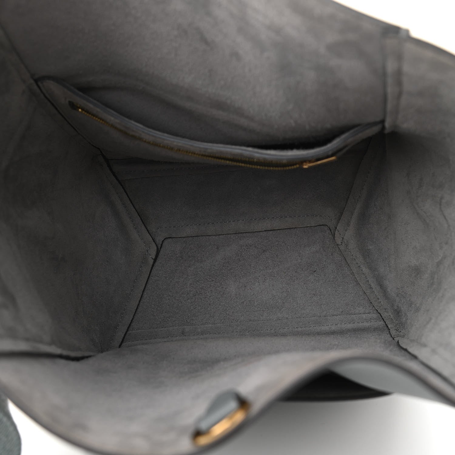 Celine Soft Grained Calfskin Sangle Bucket Bag Storm 5 of 14