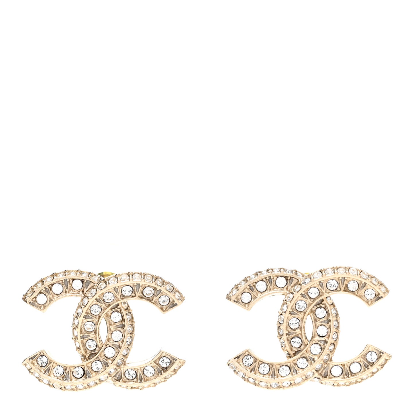 Crystal CC Earrings Gold