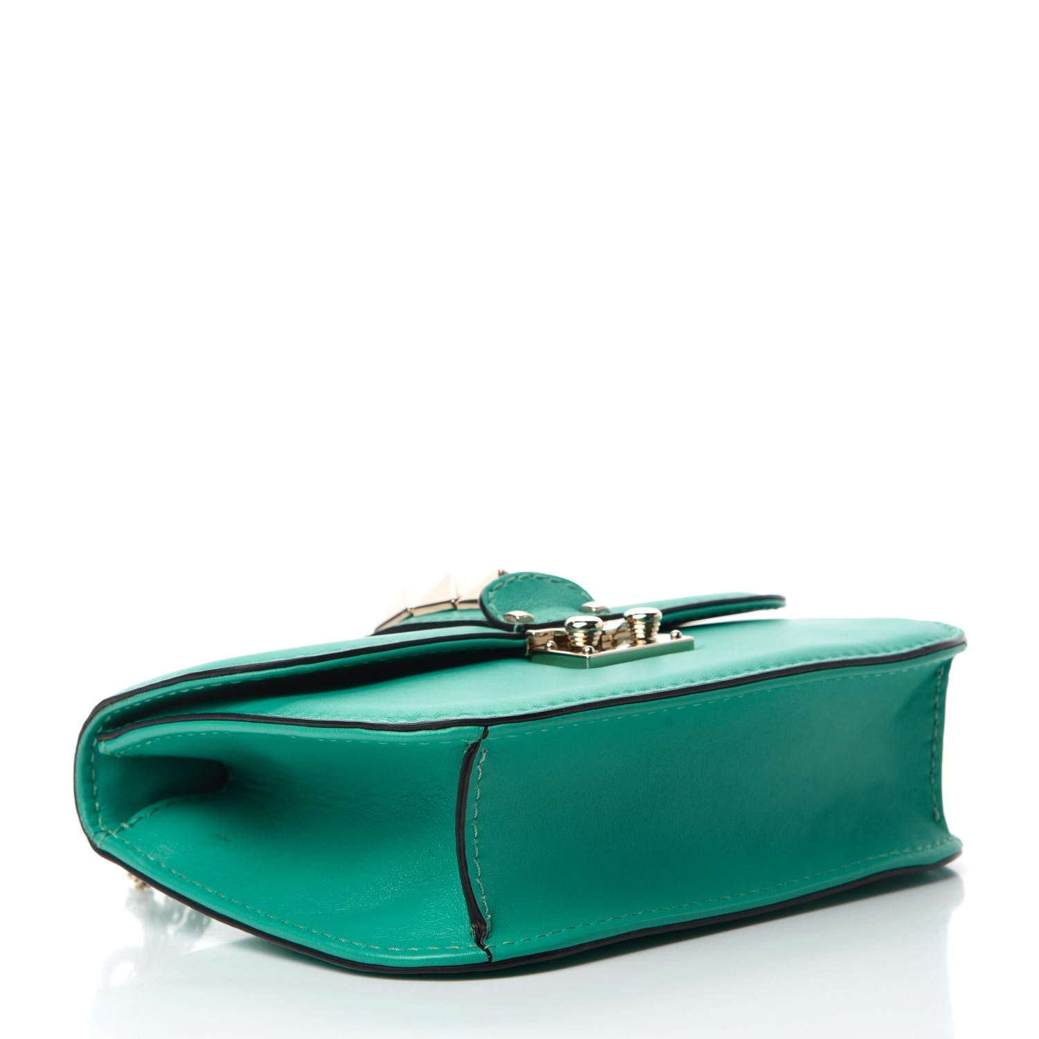 Valentino Garavani Vitello Small Glam Lock Rockstud Flap Opaline Green 4 of 11