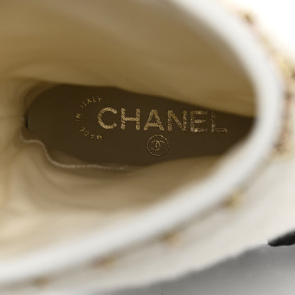 Chanel Shearling Chain Studded CC High Boot 36 Black 7 of 10
